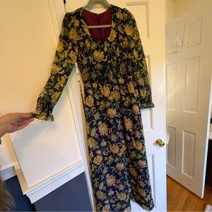 Floral Long Sleeve Maxi Dress